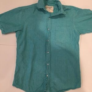 Vintage Teal Button Down Shirt